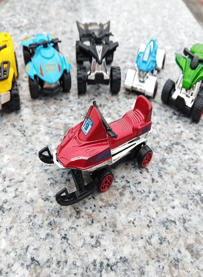 AUGEN Push & Go Metal Toy Car Bike Scooter Plane with Key Hook Keychain Showpice for Kids & Adults (ATV|Red) - Image 3